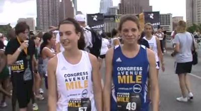 Amanda Russell and Rachel Johnson after going 1-2 in reverse order 2010 Dell Congress Avenue Mile