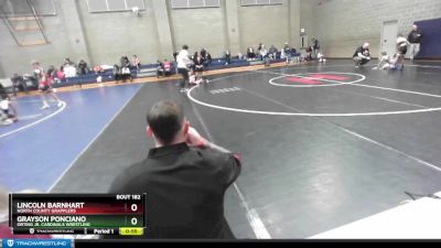 58-63 lbs Round 2 - Grayson Ponciano, Orting Jr. Cardinals Wrestling vs Lincoln Barnhart, North County Grapplers