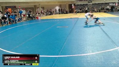 88 lbs Quarterfinals (8 Team) - Luca Mariotti, STMA (St. Michael/Albertville) vs LeRoy Haaland, LSH