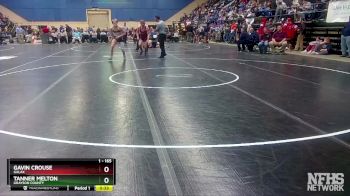 1 - 165 lbs Cons. Round 2 - Tanner Melton, Grayson County vs Gavin Crouse, Galax