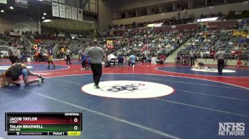 6A 150 lbs Semifinal - Talan Braswell, Har-Ber vs Jacob Taylor, Cabot