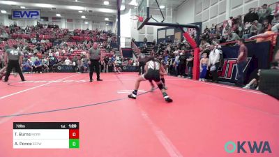 73 lbs Round Of 16 - Ty Burns, Morrison Takedown Club vs Angel Ponce, South Central Punisher Wrestling Club