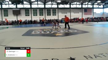 53-58 lbs Quarterfinal - Deacon Deninger, Wilmington Wrestling Club vs Elias Andronic, Rochelle Wrestling Club