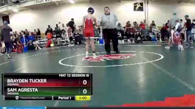 100 lbs Cons. Round 3 - Sam Agresta, Indiana vs Brayden Tucker, Indiana