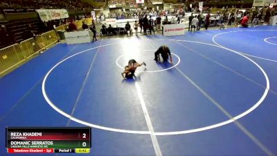 67 lbs Semifinal - Reza Khademi, California vs Domanic Serratos, Laguna Hills Hawkeye WC