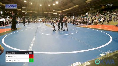 52 lbs Round Of 16 - Easton Wright, Cushing Tigers vs Jaxon Stewart, Claremore Wrestling Club