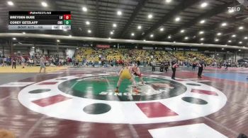 150 lbs Quarterfinal - Breyden Buee, Laker Wrestling vs Corey Getzlaff, Coyote Wrestling Club