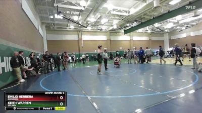 215 lbs Champ. Round 3 - Keith Warren, Upland vs Emilio Herrera, Glendora