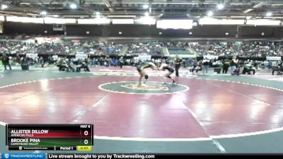 120 lbs Cons. Round 4 - Allister Dillow, American Falls vs Brooke Pina, Capistrano Valley