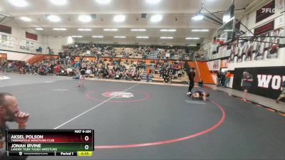 67-70 lbs Quarterfinal - Jonah Irvine, Lander Tiger Tough Wrestling vs Aksel Polson, Thermopolis Wrestling Club