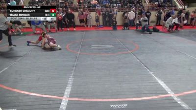 95_B lbs Quarterfinal - Lorenzo Gregory, Canon-McMillan vs Blake Rowles, Clearfield