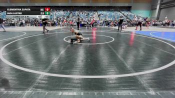 88 lbs Consi Of 8 #1 - Clementina Zapata, OKC Saints Wrestling vs Jada Lustre, Zillah