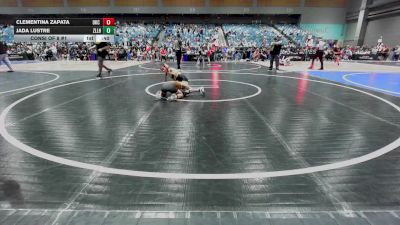 88 lbs Consi Of 8 #1 - Clementina Zapata, OKC Saints Wrestling vs Jada Lustre, Zillah