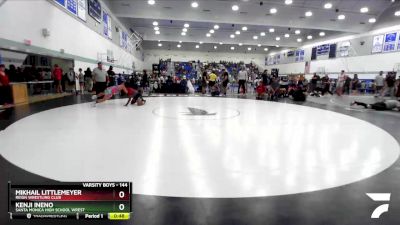 144 lbs Cons. Round 3 - Mikhail Littlemeyer, Reign Wrestling Club vs Kenji Ineno, Santa Monica High School Wrest