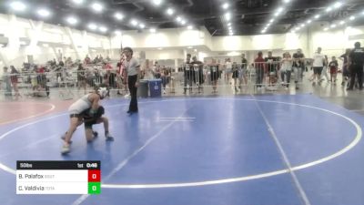 50 lbs Semifinal - Brandon Palafox, Southwest Stallions WC vs Christisn Valdivia, Total Kaos WC