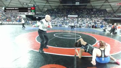 Girls 2A 170 lbs Quarterfinal - Makenzie Ball, Eatonville (Girls) vs Chloe Bennett, East Valley (Spokane) (Girls)