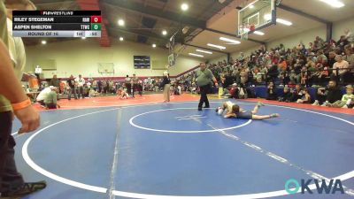 52 lbs Round Of 16 - Riley Stegeman, Raw Wrestling Club vs Aspen Shelton, Team Tulsa Wrestling Club