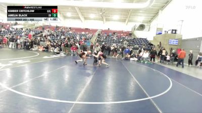 105 lbs Quarterfinal - Amelia Black, Brighton vs Kimber Critchlow, Grantsville