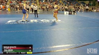 112 lbs Quarterfinal - Khylie Schlotz, W1-Minot vs Tess Gross, E4-Napoleon G-S