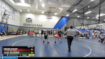 125 lbs Cons. Semi - Decker Upshaw, American Fork Jr High vs Allen Villanueva, Hillcrest Junior Wrestling