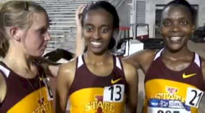 Lisa Koll, Semehar Tesfaye, Betsy Saina Iowa State all 10k qualifiers 2010 NCAA West Region