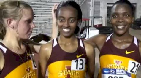 Lisa Koll, Semehar Tesfaye, Betsy Saina Iowa State all 10k qualifiers 2010 NCAA West Region