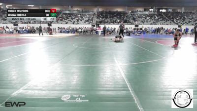 140 lbs Consi Of 16 #2 - Reece Highers, Broken Arrow Girls Junior High vs Jenna Eberle, Jay Junior High