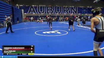 126 lbs Champ. Round 1 - Kyle Fairless, Spain Park Hs vs Aveneesh Subramaniam, Lambert