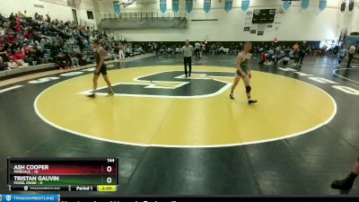 144 lbs Round 1 (10 Team) - Ash Cooper, Pinedale vs Tristan Gauvin, Fossil Ridge