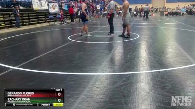 1 - 215 lbs Cons. Round 2 - Gerardo Flores, Rappahannock County vs Zachary Dean, Middlesex High School