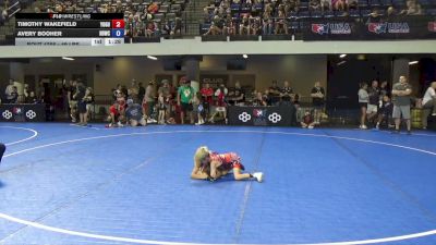 49 lbs Cons. Sub-semis - Timothy Wakefield, Young Guns vs Avery Booher, Honey Badger Wrestling Club