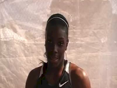 Tamika Robinson Illinois after 100 hurdle rounds 2010 NCAA West Preliminary