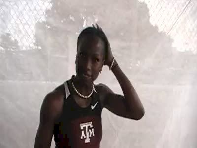 Gabby Mayo A&M after 100 hurdle rounds 2010 NCAA West Preliminary