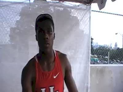 Errol Nolan Houston after qualifying for 400 as just a freshman 2010 NCAA West Preliminary