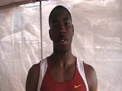 Ahmad Rashad USC after qualifying for 100 2010 NCAA West Preliminary