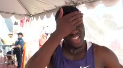 James Alaka Washington after qualifying for 100 2010 NCAA West Preliminary
