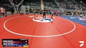 67 lbs Cons. Semi - Bodie Kistler, Sheridan Wrestling Club vs Brody Baxter, Eastside United Wrestling Club