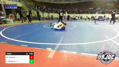 106 lbs 2nd Place - Westin Pollock, Owasso Takedown Club vs Cache Williams, Choctaw Wrestling