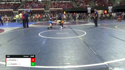 100 lbs Cons. Round 2 - Liam Conklin, Heights Wrestling Club vs Jaxton Crowley, Cut Bank