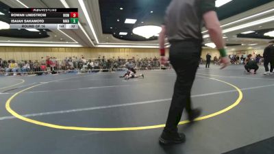 61 lbs Round Of 16 - Rowan Lindstrom, Bismarck Gorilla WC vs Isaiah Sakamoto, Nakamura Wrestling
