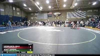 106 lbs Round 1 - Wyatt Gavigan, Punisher Wrestling Company vs Jayden Nicol-Mills, Piranha Wrestling Club