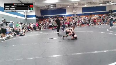 55 lbs Round 2 - Elliott Carley, Cobra Wrestling Club vs Mako Brown, Summerville Take Down