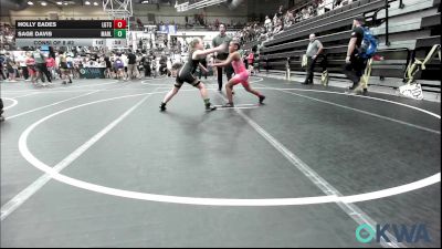 75-83 lbs Consi Of 8 #2 - Holly Eades, Lone Grove Takedown Club vs Sage Davis, Marlow Outlaws
