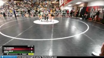 120 lbs Semifinal - Tai Mcbride, Jackson Hole vs Sara Helm, Pinedale