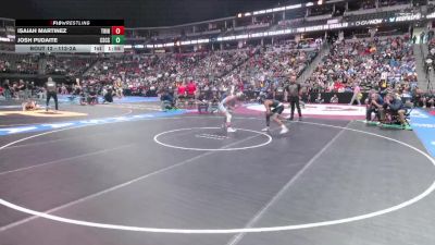113-2A Champ. Round 1 - Josh Pudaite, Colorado Springs Christian vs Isaiah Martinez, Trinidad