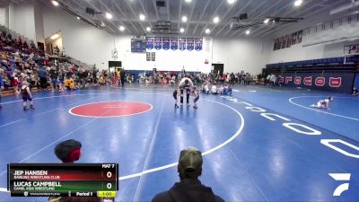 35-39 lbs Round 3 - Jep Hansen, Rawlins Wrestling Club vs Lucas Campbell, Camel Kids Wrestling