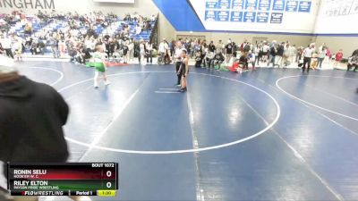 115 lbs Champ. Round 2 - Ronin Selu, Hook`Em W. C. vs Riley Elton, Payson Pride Wrestling