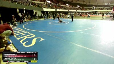 Rookie K-2 48 Champ. Round 2 - Waylon Luke, Poquoson Athletic Association vs Jacob Yates, Pit Bull Wrestling Academy