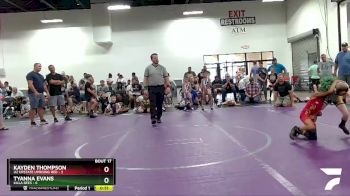 48 lbs Round 5 (8 Team) - Tyanna Evans, Killa Bees vs Kayden Thompson, U2 Upstate Uprising Red