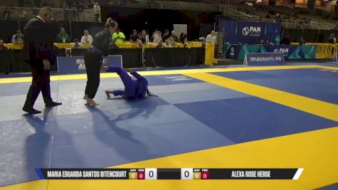 Alexa Rose Herse vs Maria Eduarda Santos Bitencourt 2025 Pan Jiu Jitsu IBJJF Championship